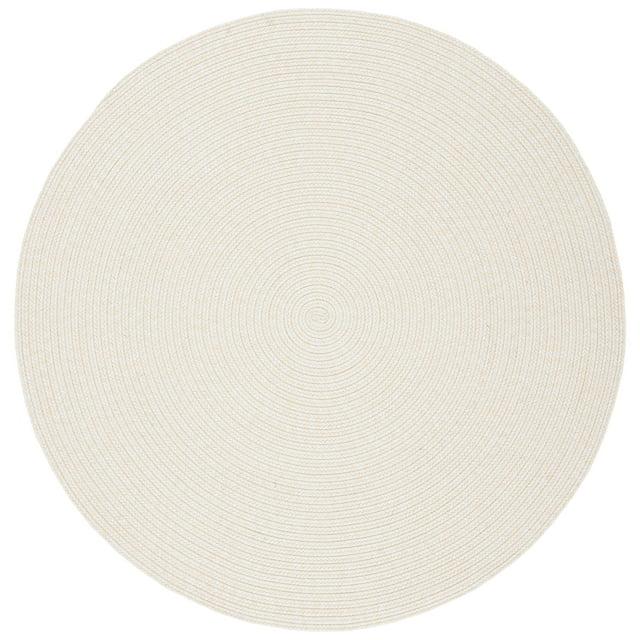 Braided BRD315 Hand Woven Area Rug - Ivory/Beige - 6' Round - Safavieh.
