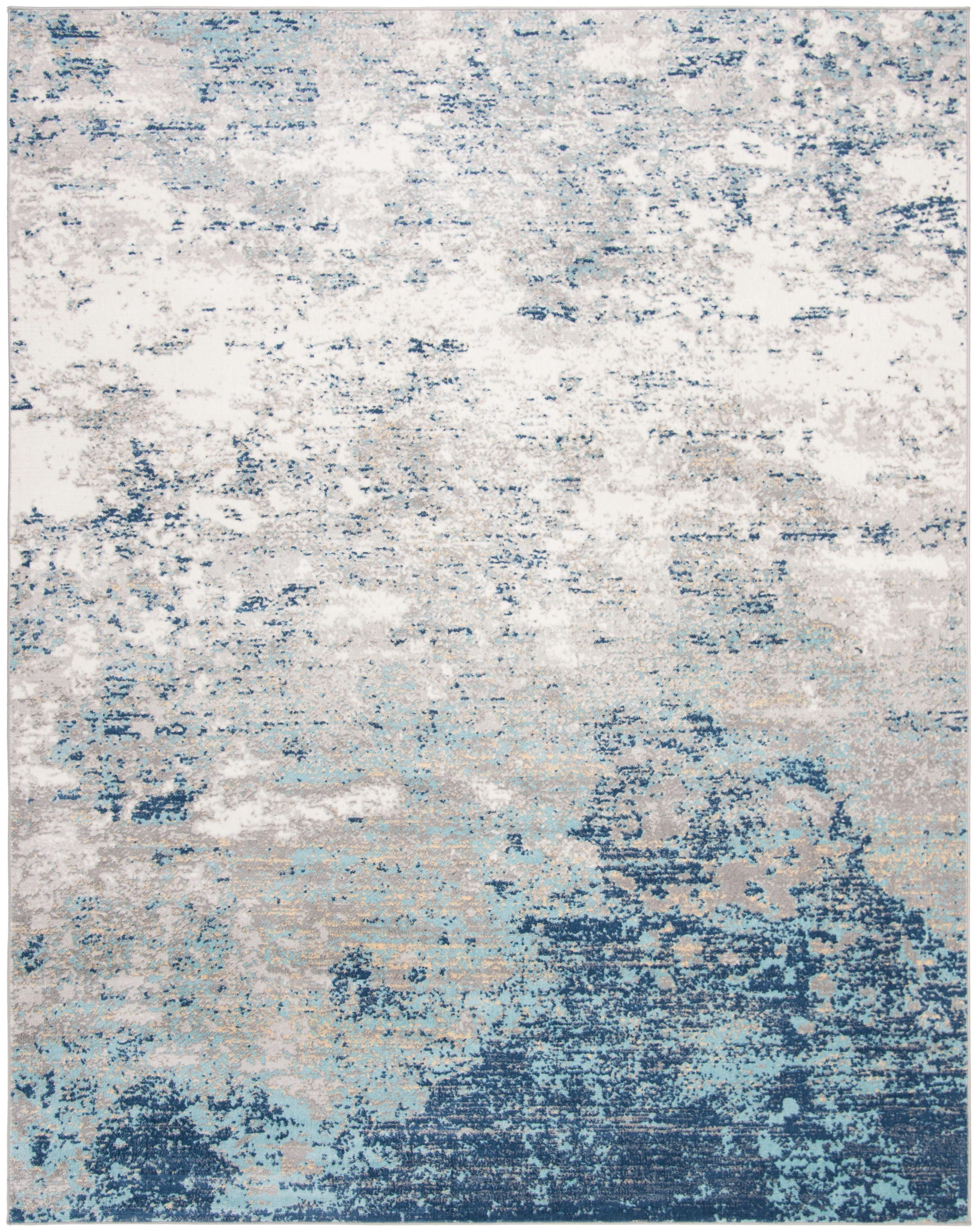Brentwood BNT822 Power Loomed Area Rug - Light Grey/Blue - 8'x10' - Safavieh.