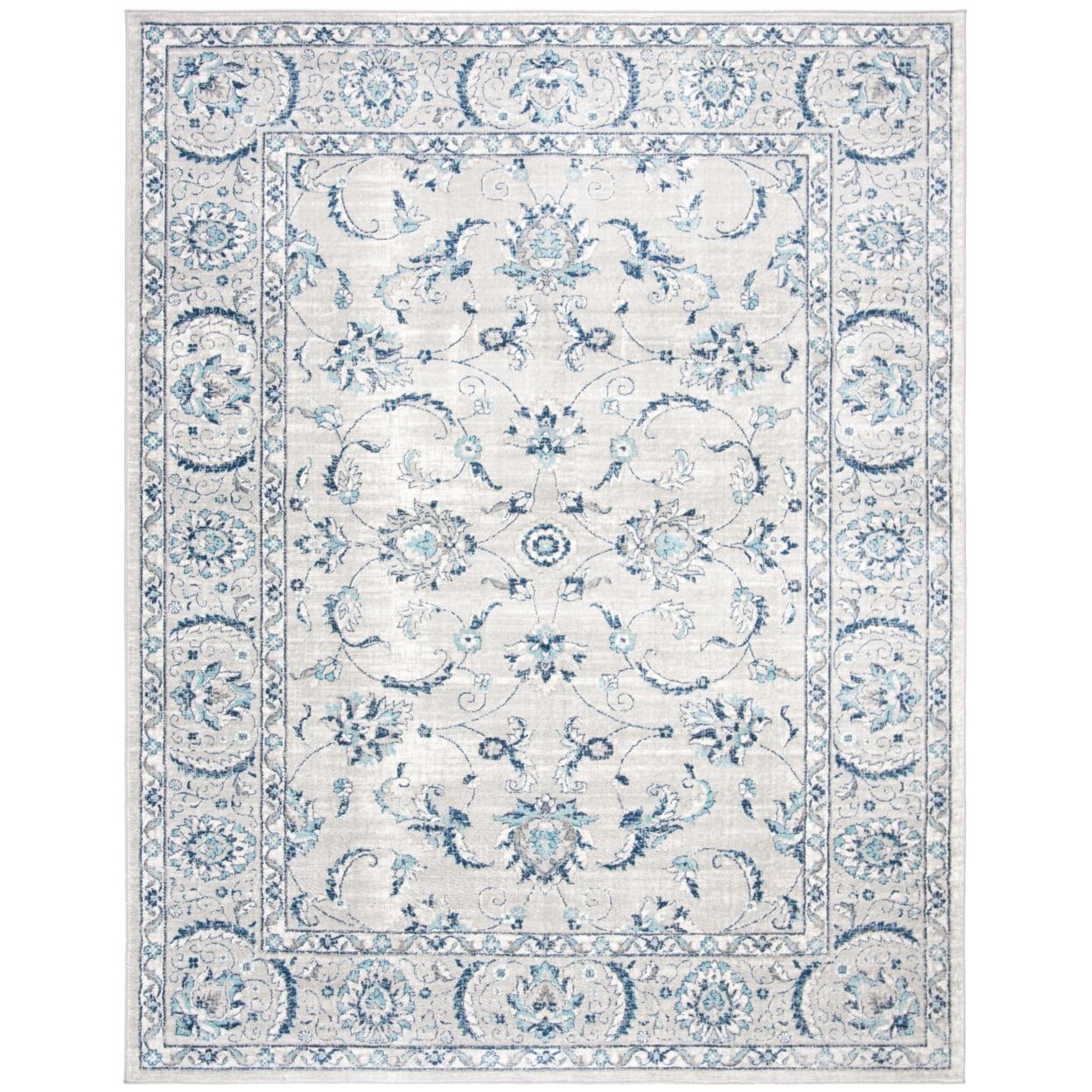 Brentwood BNT854 Power Loomed Indoor Area Rug - Light Grey/Blue - 5'3"x7'6" - Safavieh