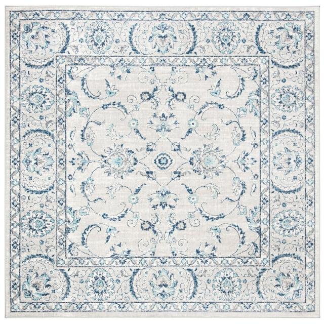 Brentwood BNT854 Power Loomed Indoor Area Rug - Light Grey/Blue - 5'x5' - Safavieh