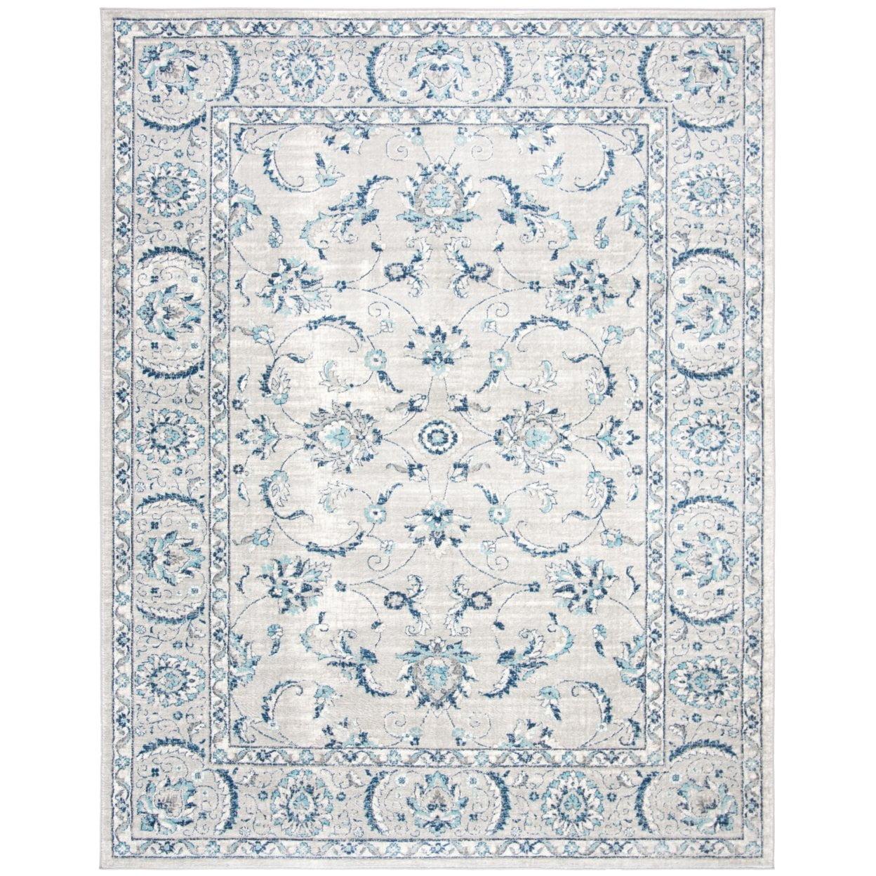 Brentwood BNT854 Power Loomed Indoor Area Rug - Light Grey/Blue - 9'x12' - Safavieh
