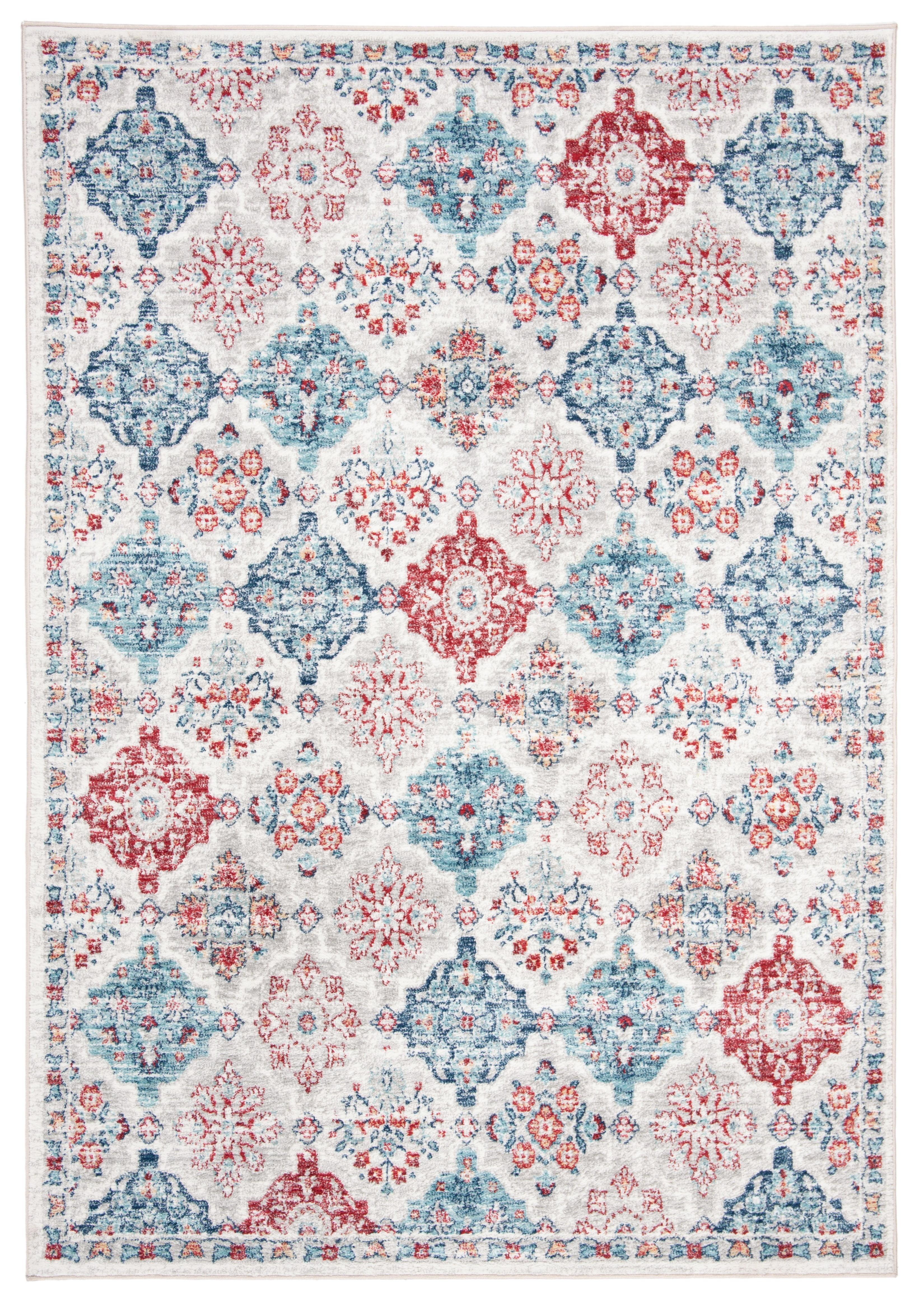 Brentwood BNT815 Power Loomed Area Rug - Cream/Blue - 6'x9' - Safavieh.