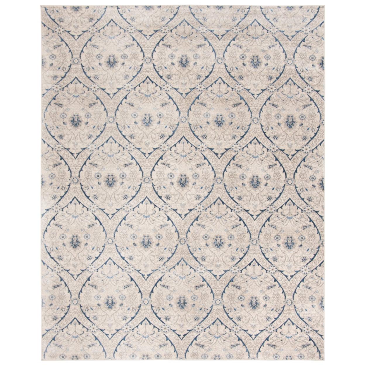 Brentwood BNT860 Power Loomed Area Rug - Light Grey/Blue - 4'x6' - Safavieh.