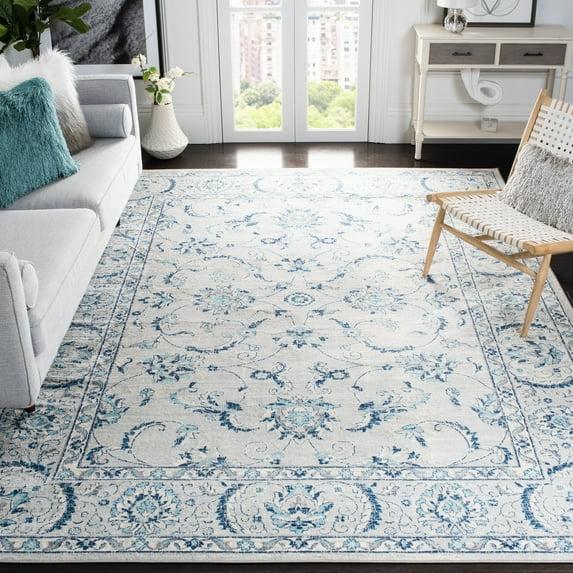 Brentwood BNT854 Power Loomed Indoor Area Rug - Light Grey/Blue - 8'x10' - Safavieh