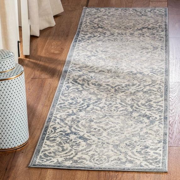 Brentwood BNT810 Power Loomed Indoor Runner Rug - Light Grey/Blue - 2'x12' - Safavieh