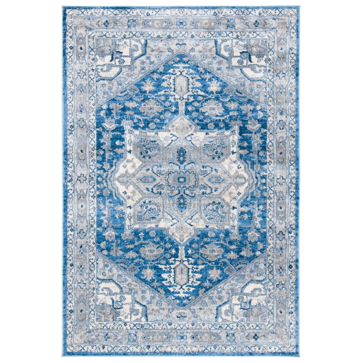 Brentwood BNT852 Power Loomed Indoor Area Rug - Blue/Grey - 9'x12' - Safavieh