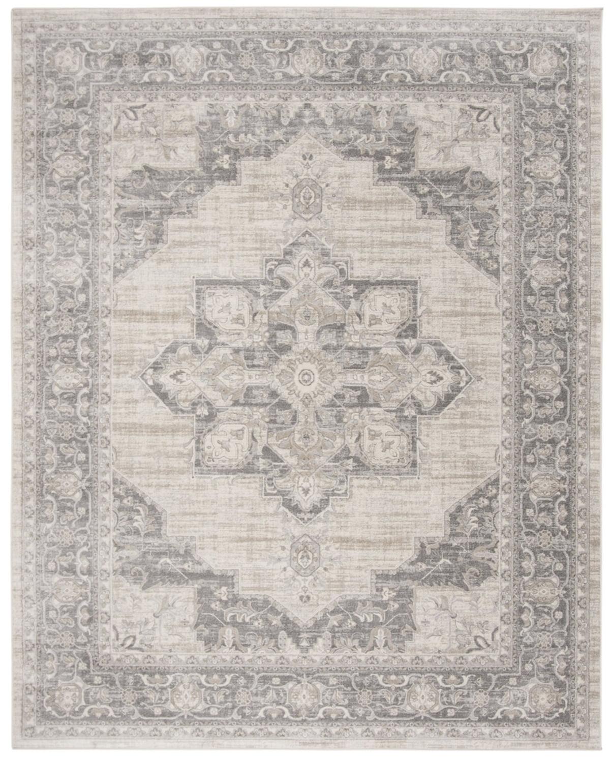 SAFAVIEH Brentwood Jameson Floral Bordered Area Rug, 12' x 15', Cream/Grey