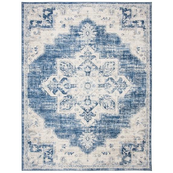 SAFAVIEH Brentwood Jameson Floral Bordered Area Rug, 12' x 18', Ivory/Navy
