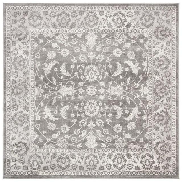 Brentwood BNT844 Power Loomed Area Rug - Cream/Grey - 3' X 3' Square - Safavieh.