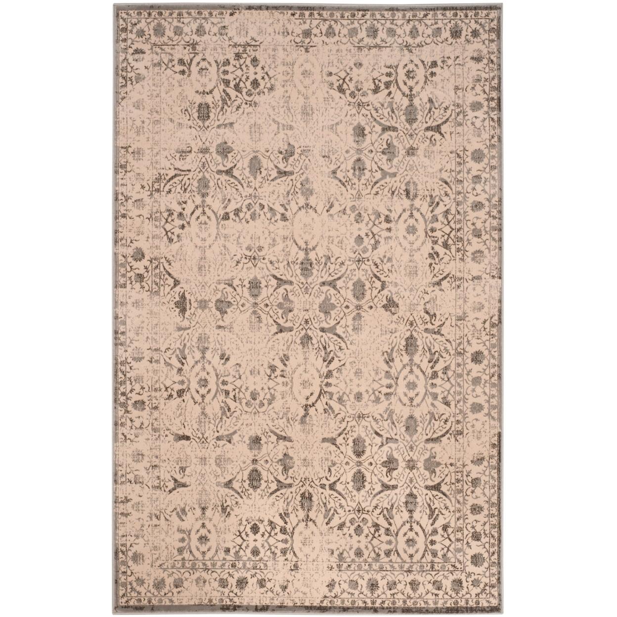 Brilliance BRL502 Power Loomed Area Rug - Cream/Grey - 5'1"x7'6" - Safavieh.
