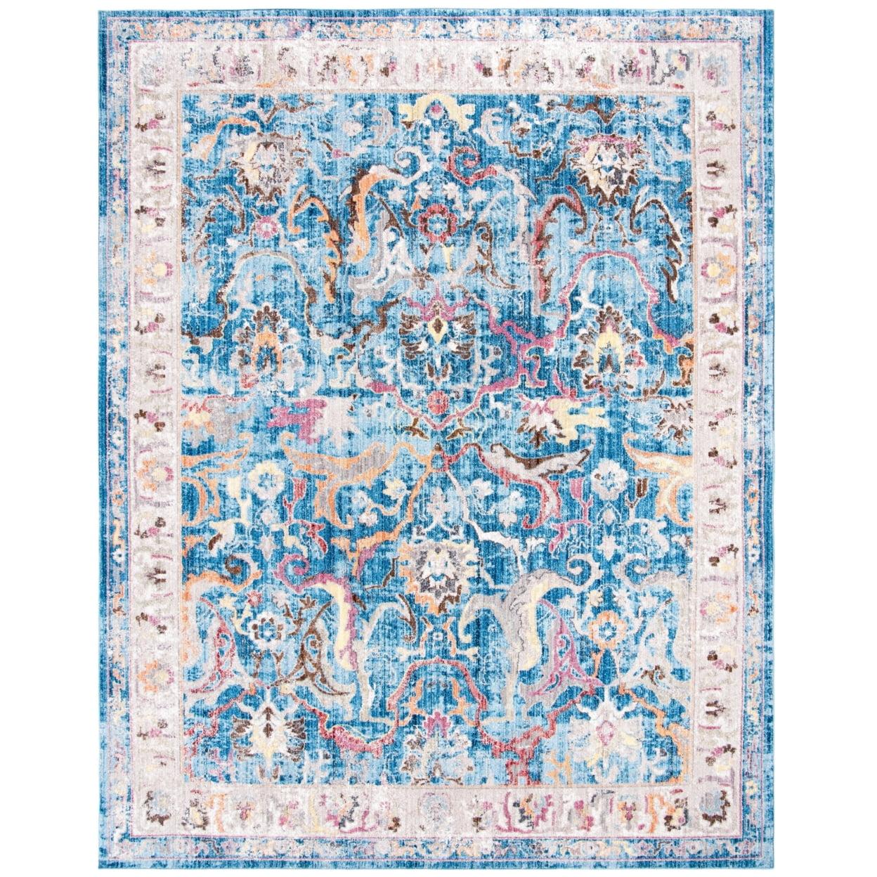 Bristol BTL357 Power Loomed Indoor Area Rug - Blue/Light Grey - 4'x6' - Safavieh