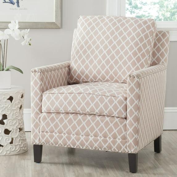 Buckler Arm Chair - MCR4613 - Peach Pink/White - Safavieh
