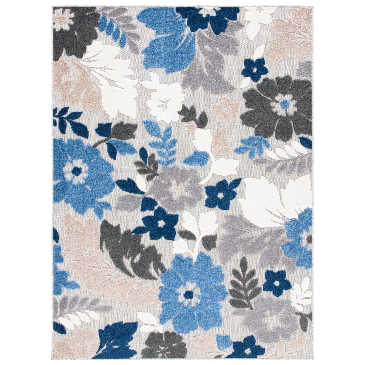 Cabana CBN308 Loomed Indoor Area Rug - Grey/Blue - 5'3"x7'6" - Safavieh