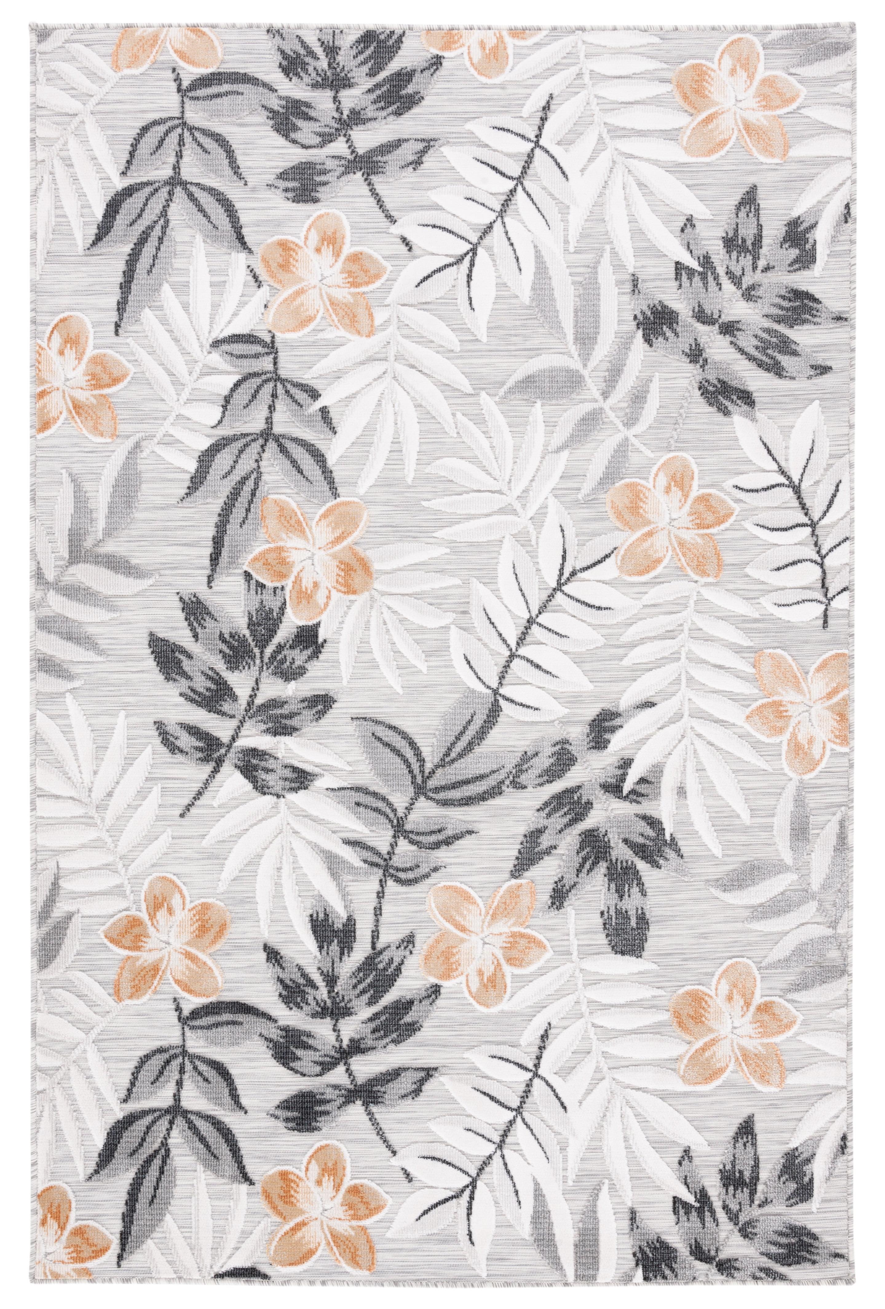 Cabana CBN405 Loomed Indoor/Outdoor Area Rug - Grey/Ivory - 5'1"x7'6" - Safavieh