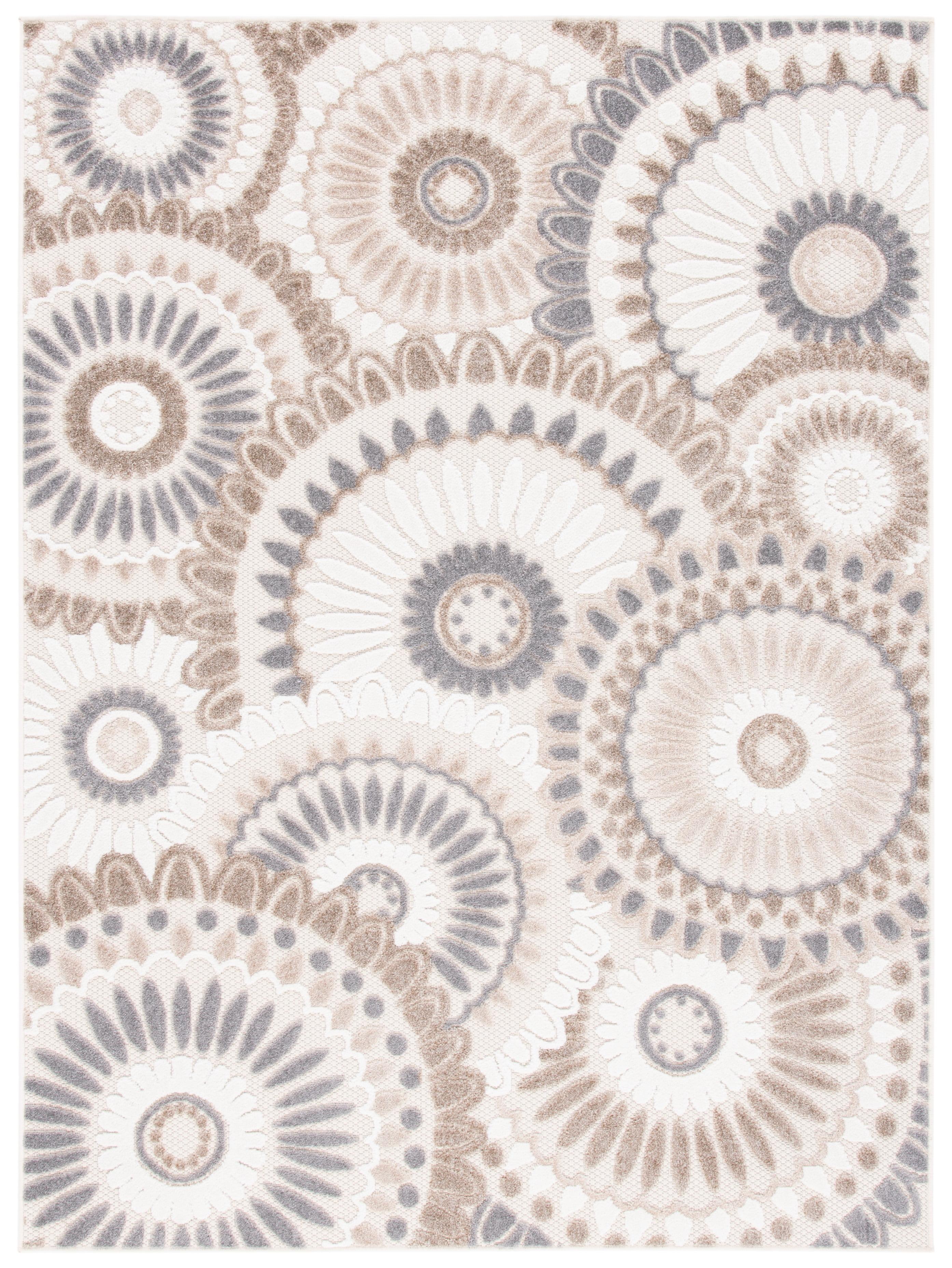 Cabana CBN382 Loomed Indoor Area Rug - Grey/Ivory - 6'7"x9' - Safavieh