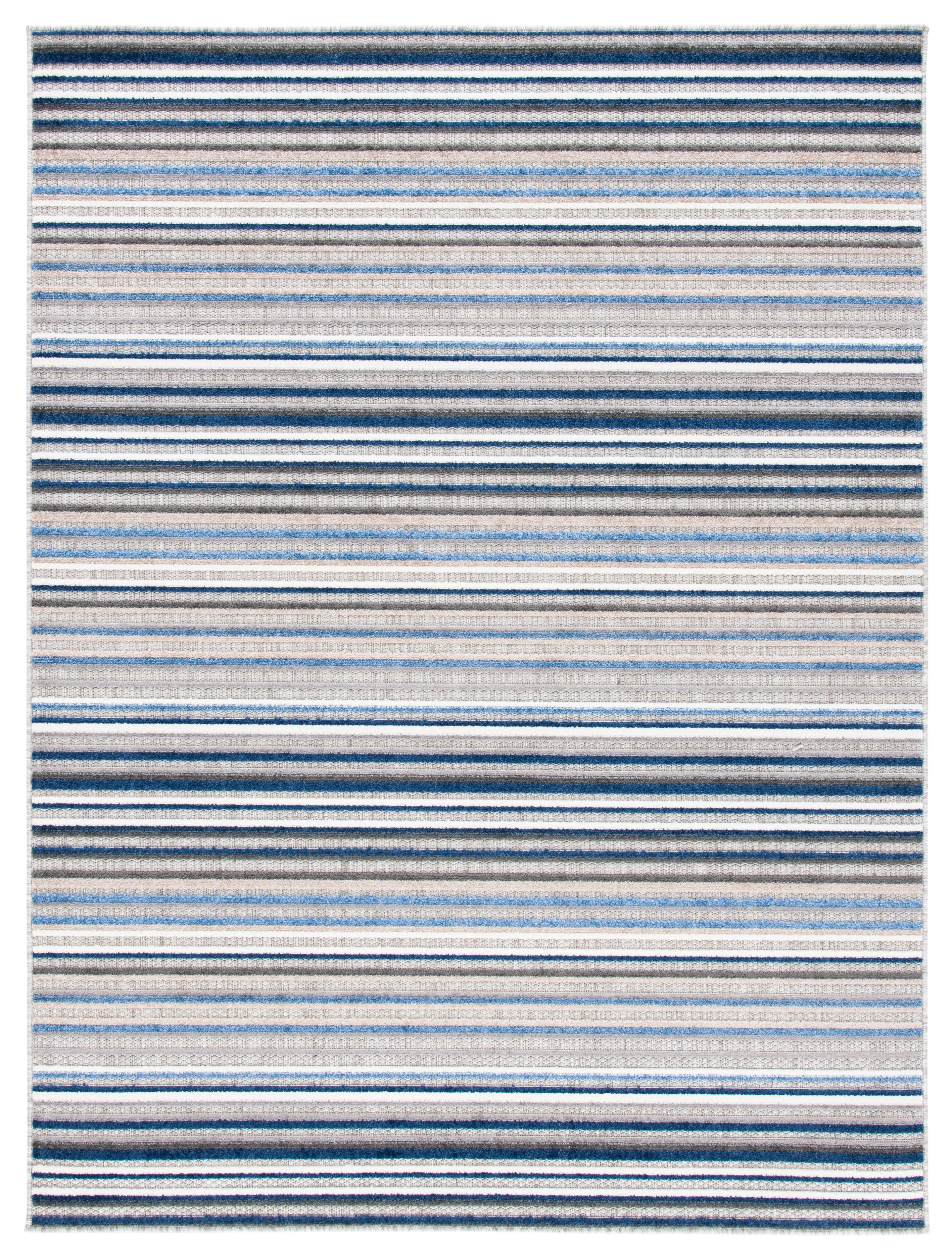 SAFAVIEH Cabana Fedelma Indoor/Outdoor Area Rug, Grey/Blue, 3' x 5'