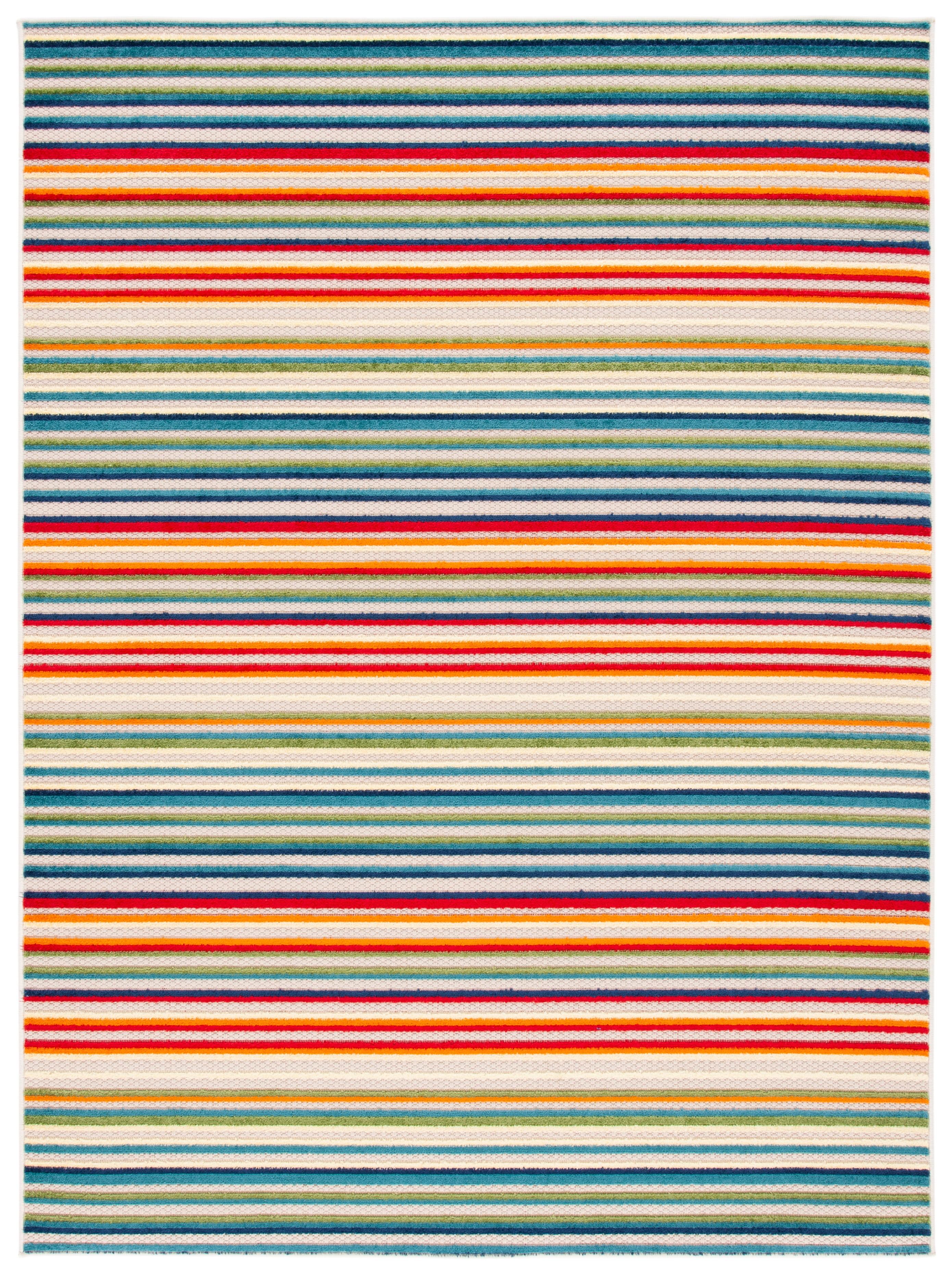 Cabana CBN323 Loomed Indoor Area Rug - Ivory/Green - 6'7"x9' - Safavieh