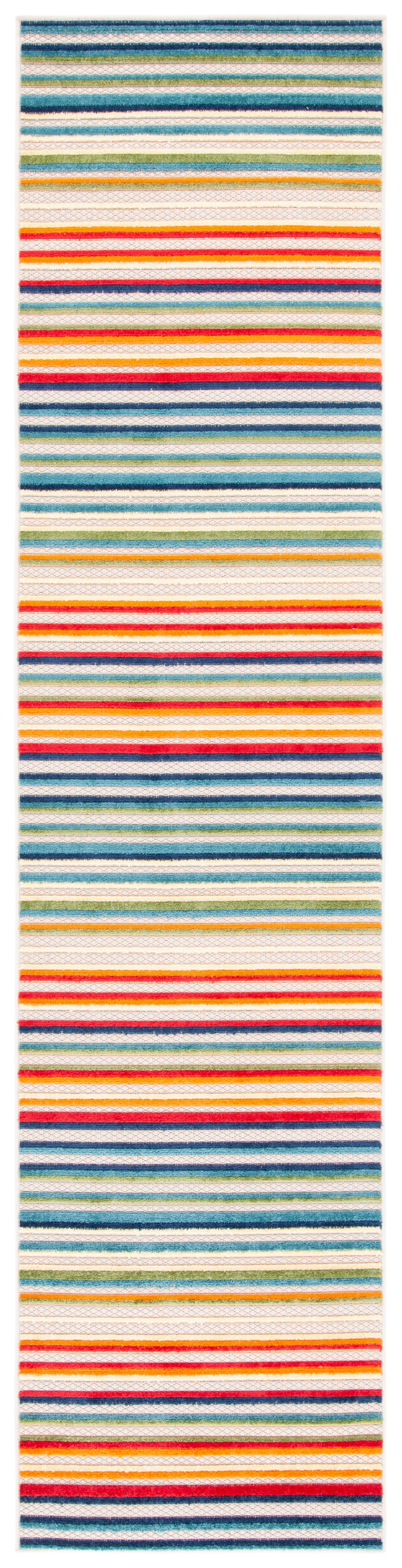 Cabana CBN323 Loomed Indoor Runner Rug - Ivory/Green - 2'2"x9' - Safavieh
