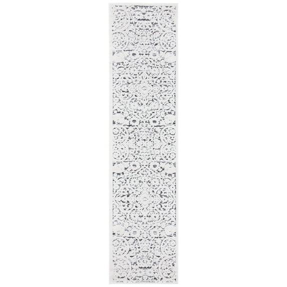 Cabana CBN656 Power Loomed Indoor Runner Rug - Ivory/Grey - 2'2"x7' - Safavieh