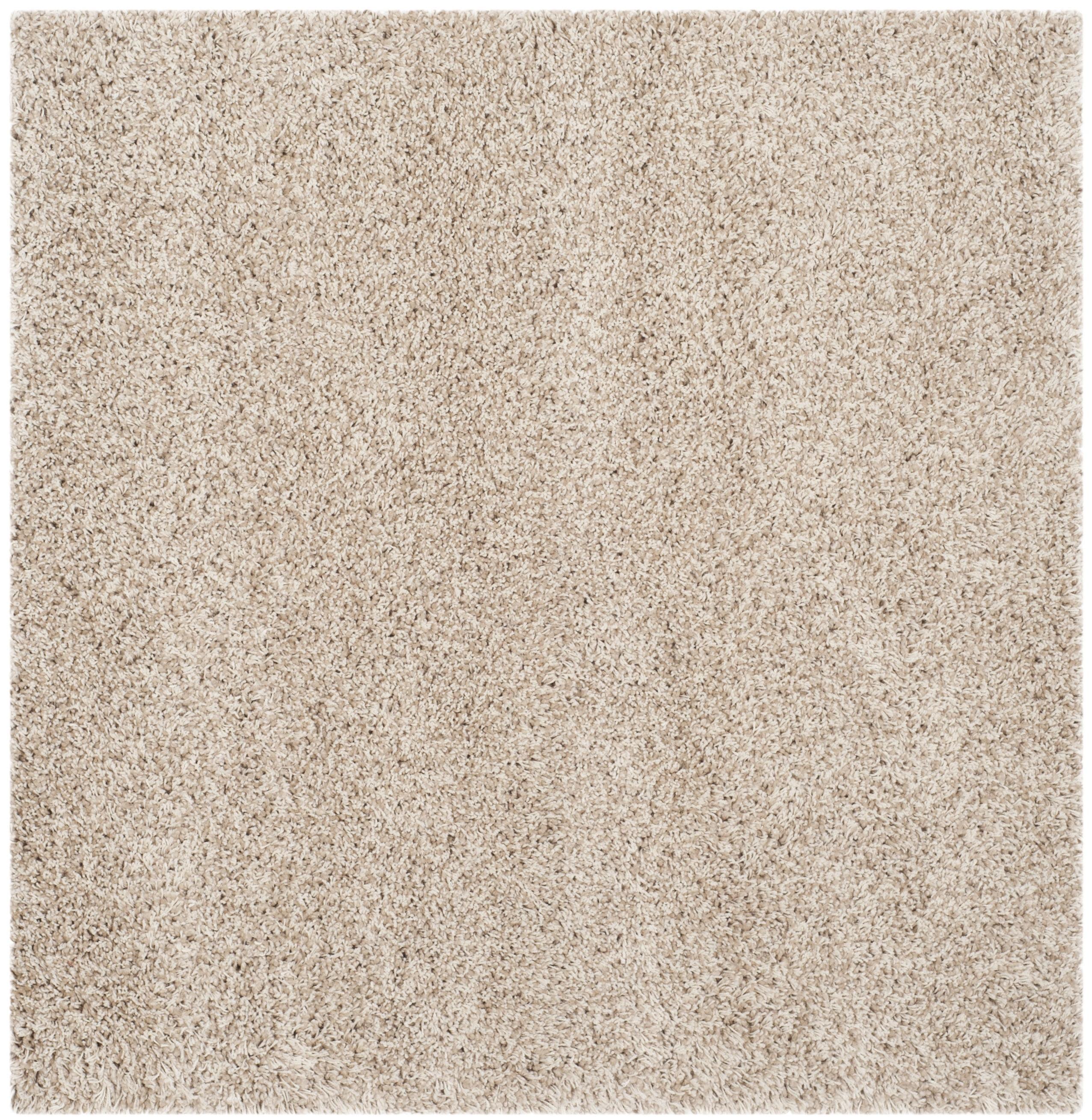 California Shag SG151 Power Loomed Indoor Area Rug - Beige - 8'x8' - Safavieh