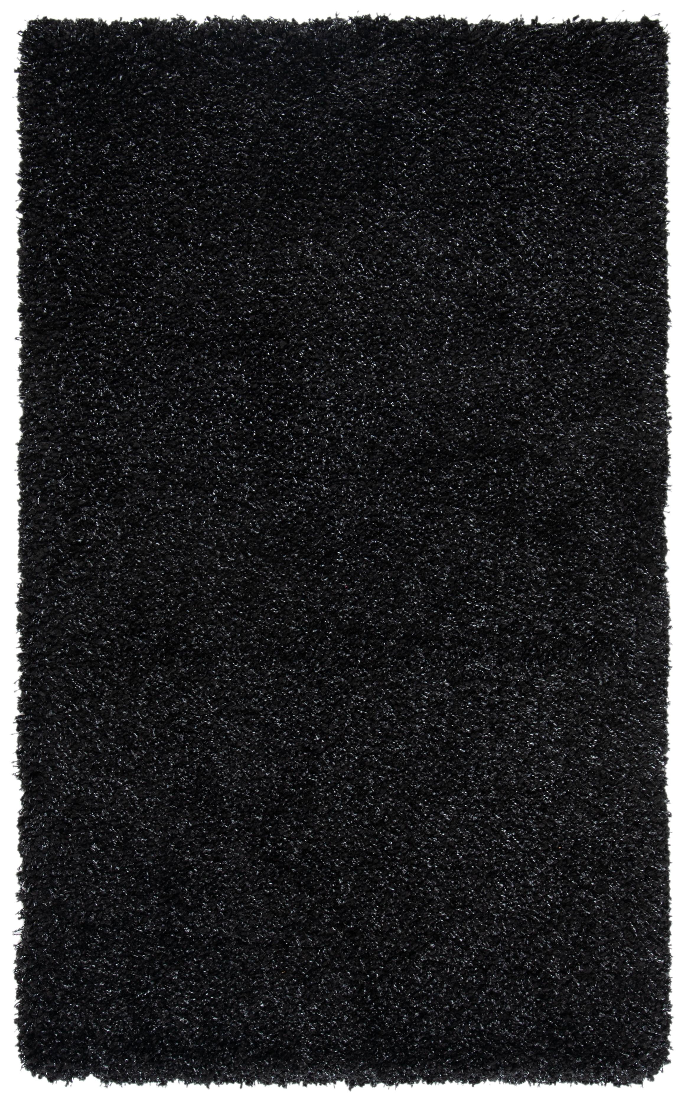 Shag SG151 Power Loomed Indoor Accent Rug - Black/Ivory - 3'x5' - Safavieh.