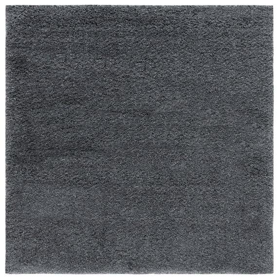 SAFAVIEH California Solid Plush Shag Area Rug, Dark Grey, 8'6" x 8'6" Square