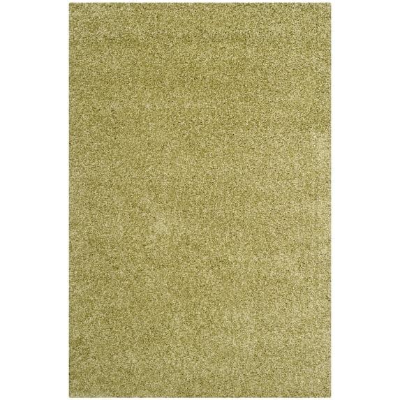 California Shag SG151 Power Loomed Indoor Accent Rug - Green - 4'x6' - Safavieh