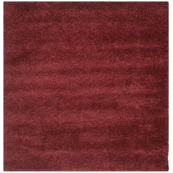 California Shag SG151 Power Loomed Indoor Accent Rug - Maroon - 4'x4' - Safavieh