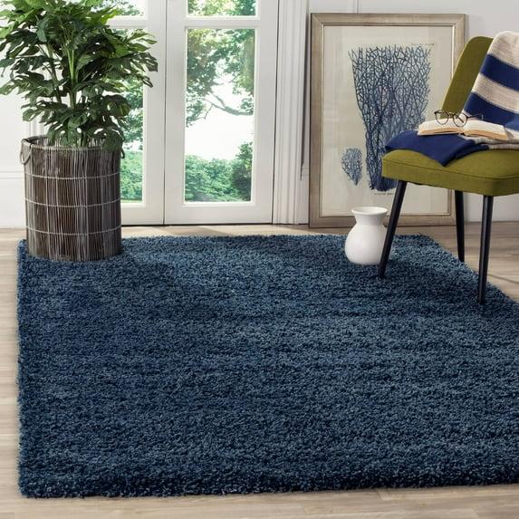 California Shag SG151 Power Loomed Indoor Area Rug - Navy - 9'x12' - Safavieh