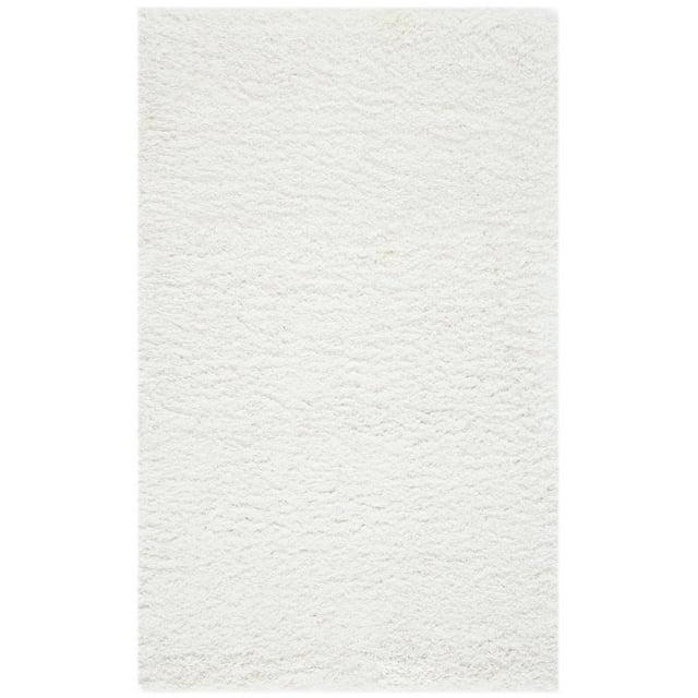 California Shag SG151 Power Loomed Indoor Accent Rug - White - 3'x5' - Safavieh