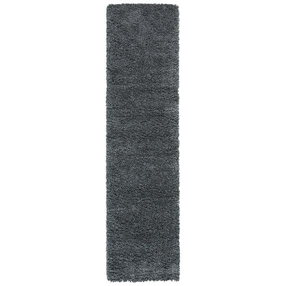 Shag SG151 Power Loomed Indoor Runner Rug - Dark Grey - 2'3"x9' - Safavieh.