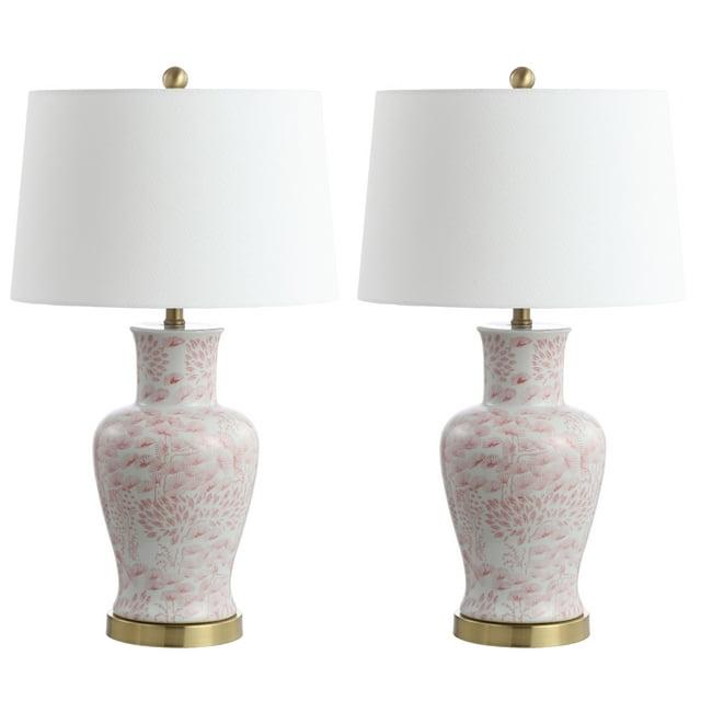 Calli Table Lamp (Set of 2) - 28 Inch Height - TBL4161 - Pink/White - Safavieh