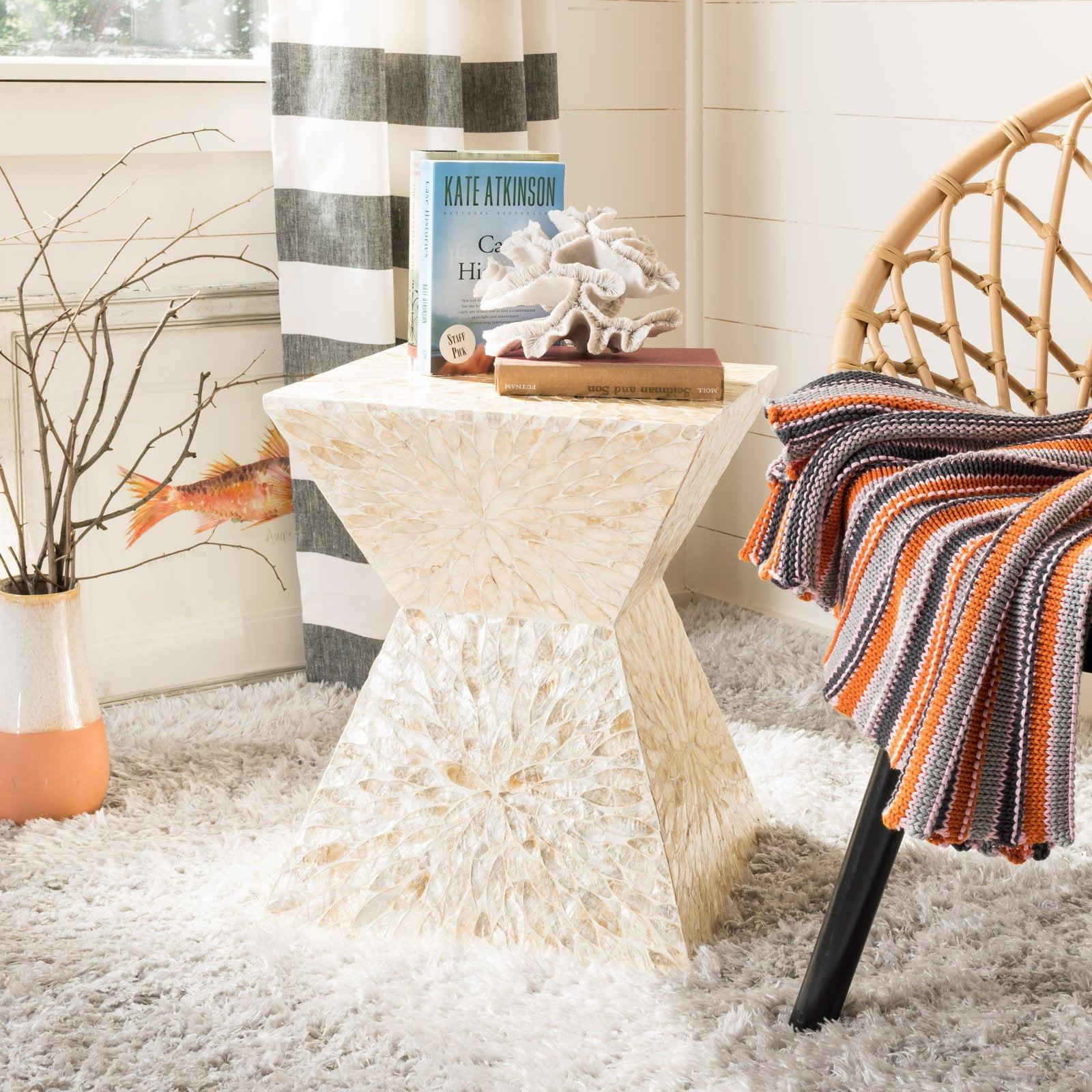 Calypso Sunburst Mosaic Stool - Multi/Beige - Safavieh