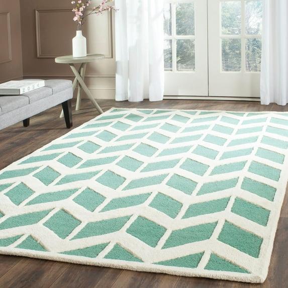 Cambridge CAM718 Tufted Indoor Area Rug - Teal/Ivory - 8'x10' - Safavieh