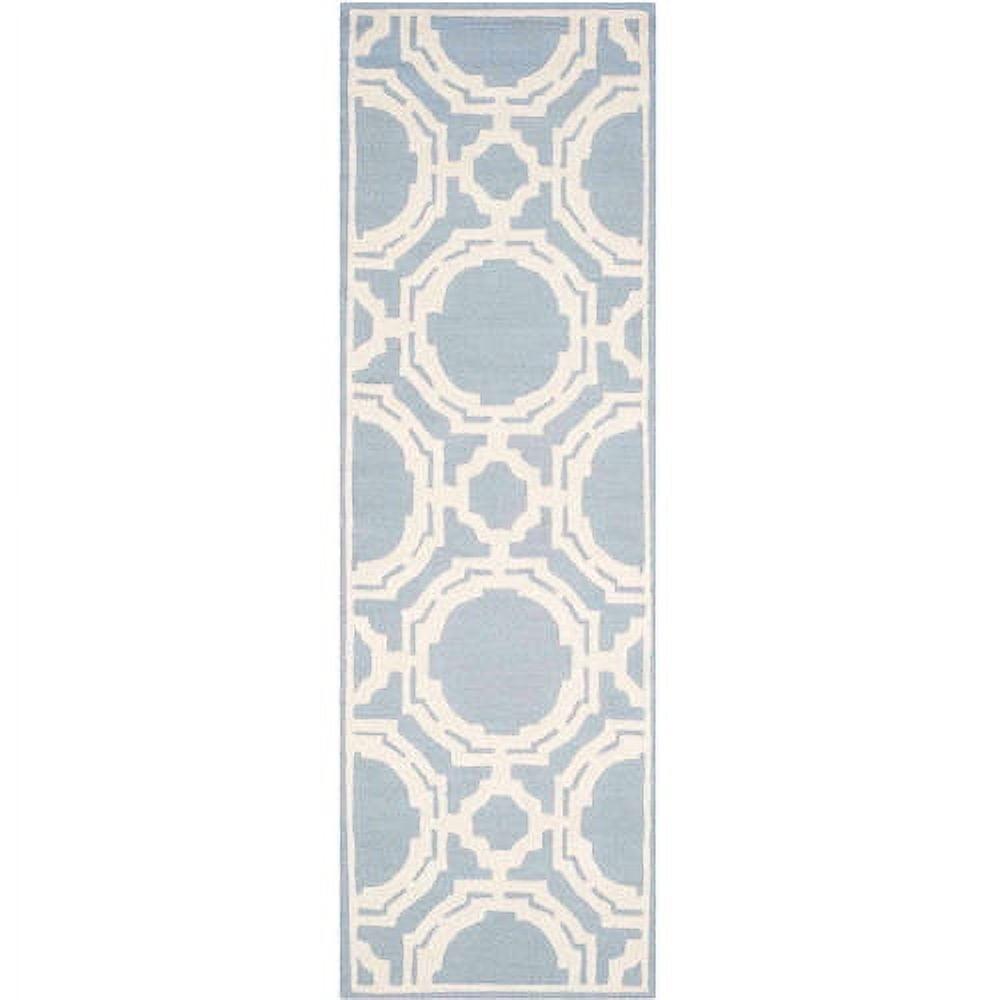 SAFAVIEH Cambridge Jessika Geometric Wool Area Rug, Blue/Ivory, 5' x 8'