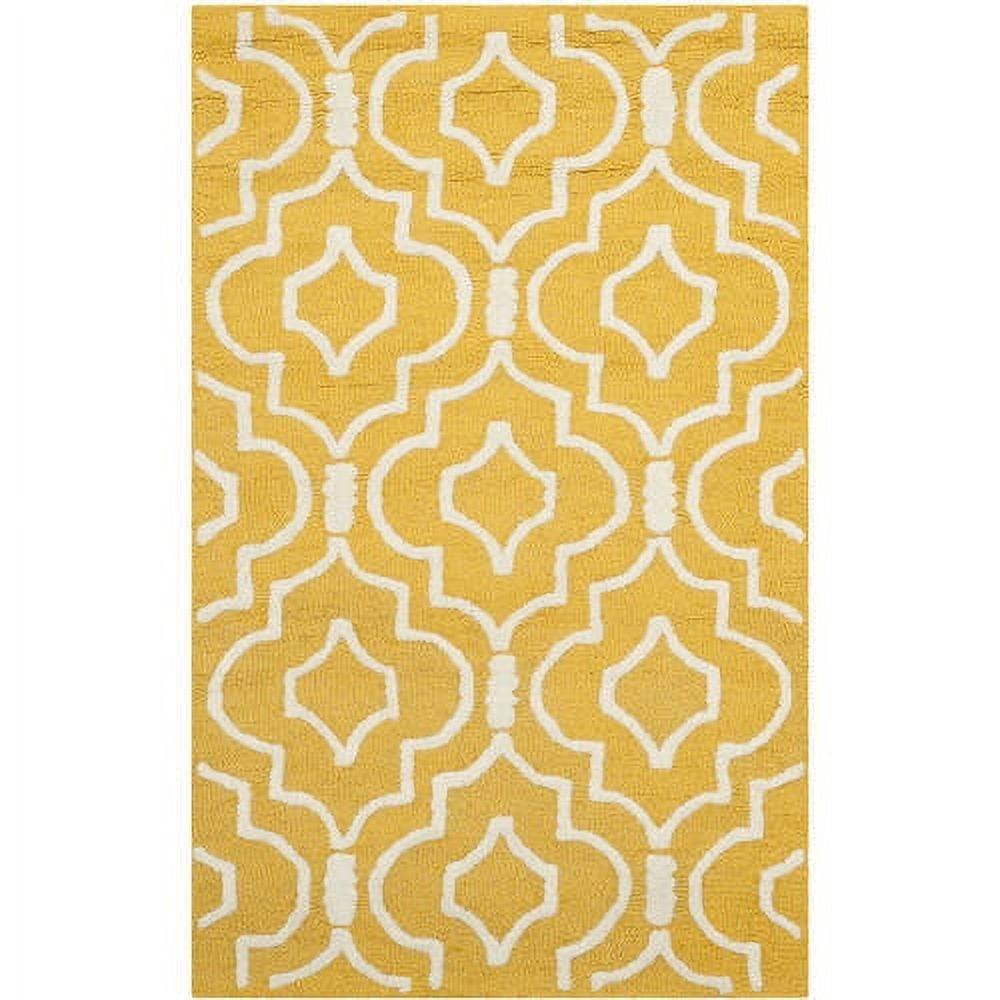 SAFAVIEH Cambridge Julian Geometric Wool Area Rug, Gold/Ivory, 3' x 5'