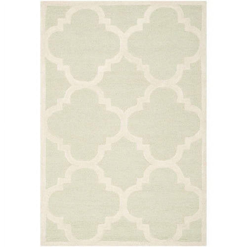 Hand-Tufted Cambridge Light Green & Ivory Wool 3' x 5' Rug