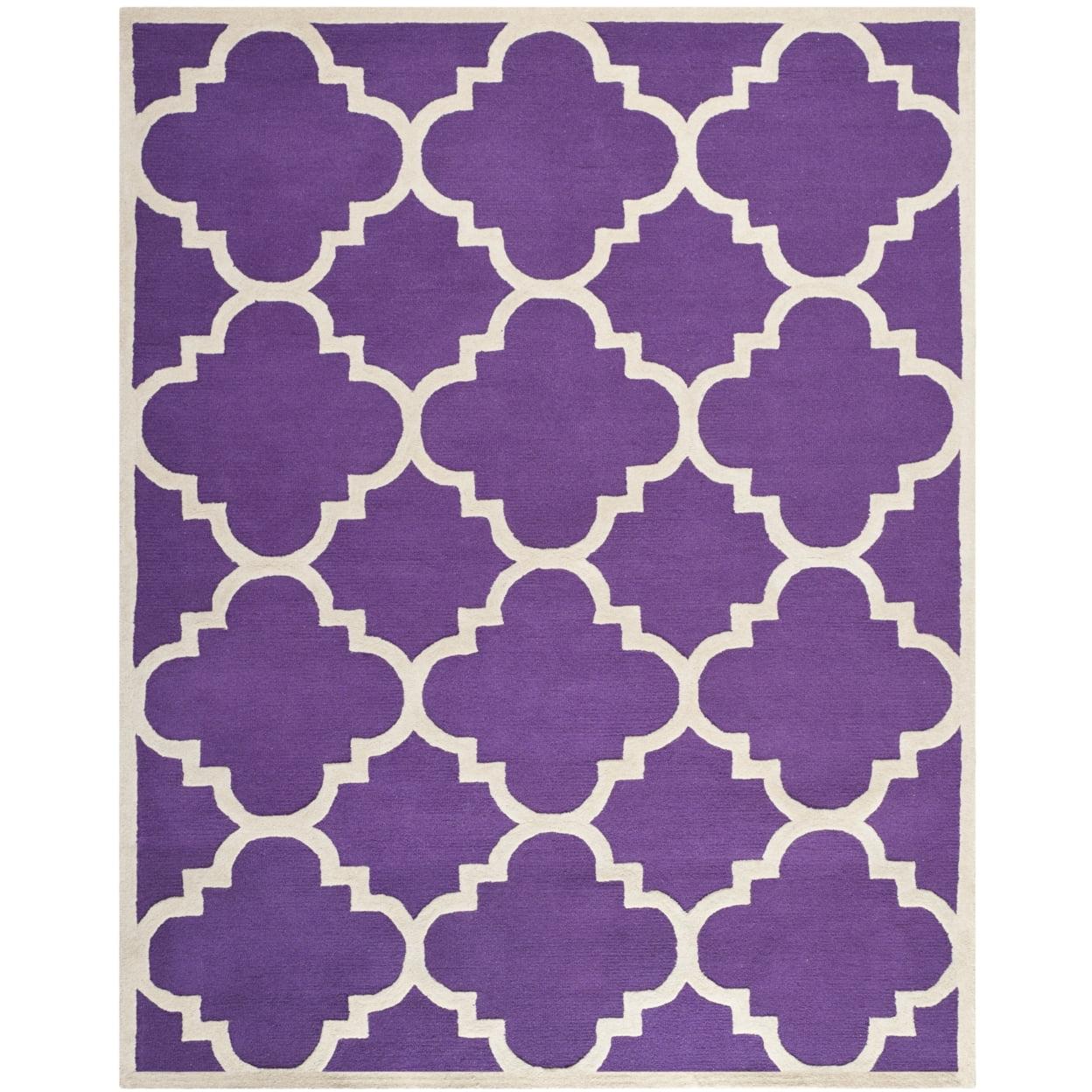 Cambridge CAM140 Tufted Indoor Area Rug - Purple/Ivory - 9'x12' - Safavieh