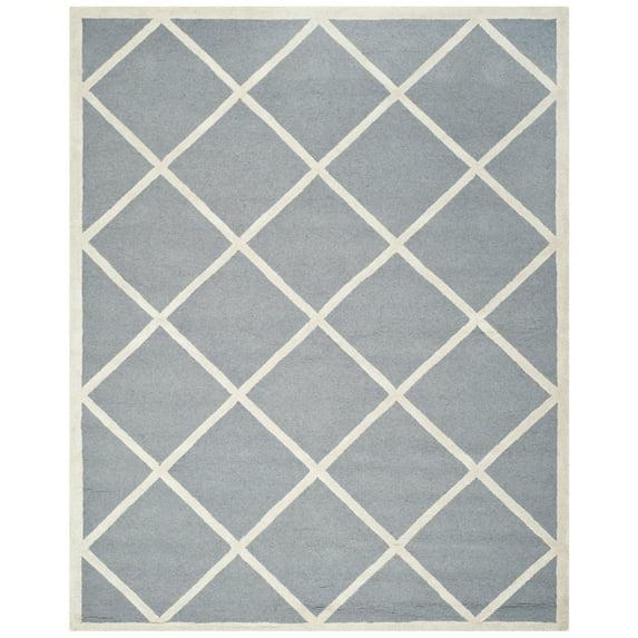 Cambridge CAM139 Tufted Indoor Area Rug - Silver/Ivory - 7'6"x9'6" - Safavieh