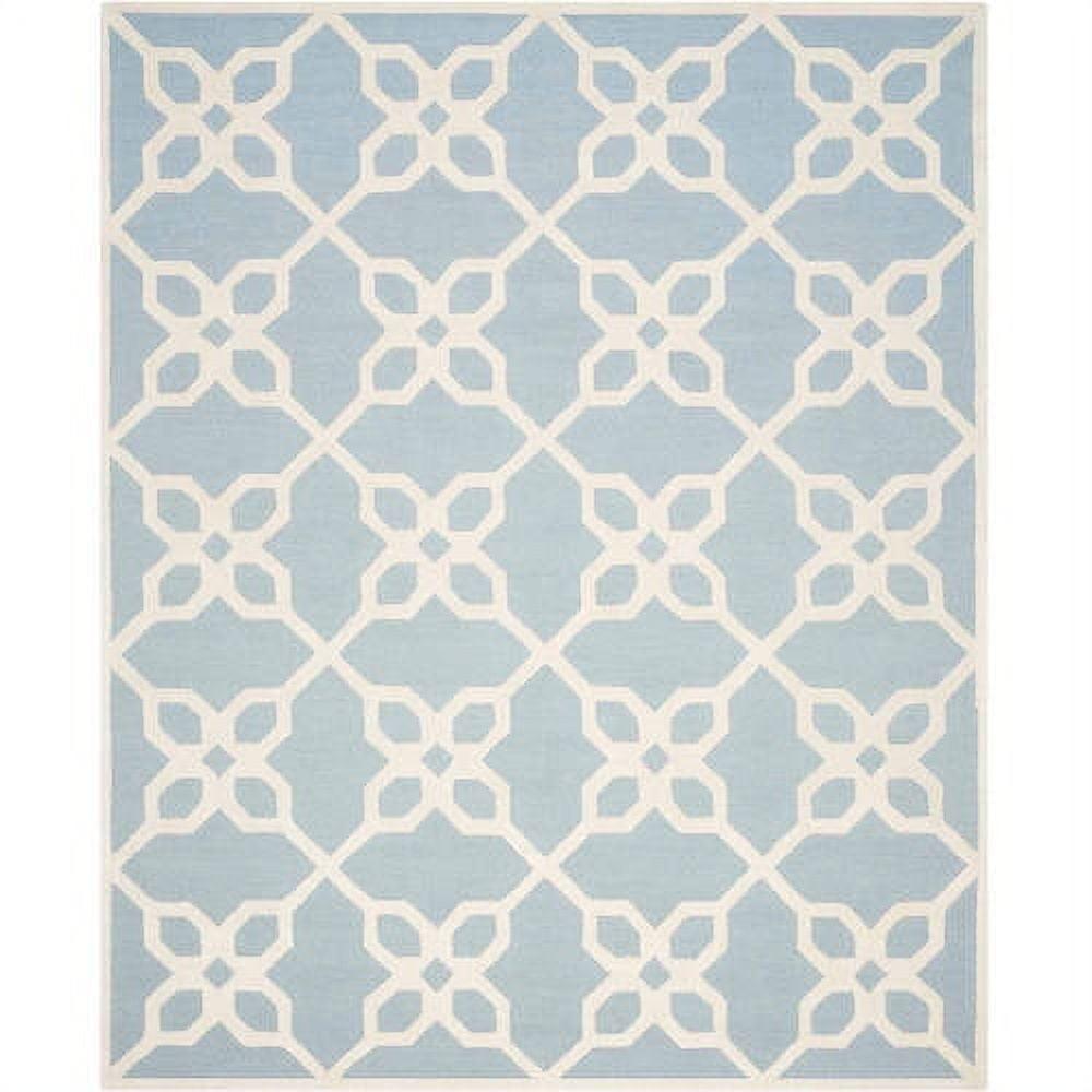 Hand-Tufted Cambridge Elegance Blue Ivory Wool 8' x 10' Rug