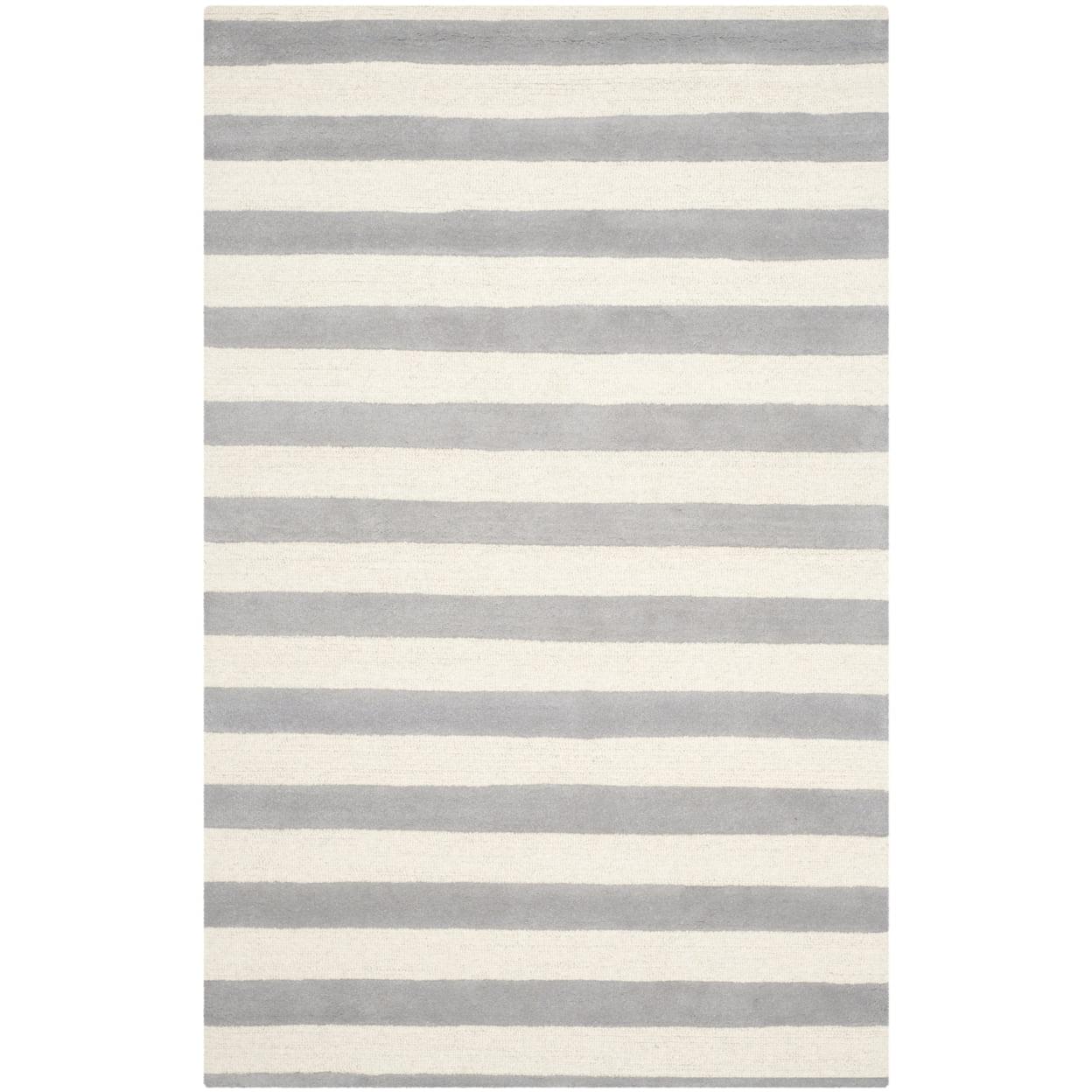 SAFAVIEH Cambridge Keaton Geometric Wool Area Rug, Grey/Ivory, 10' x 14'