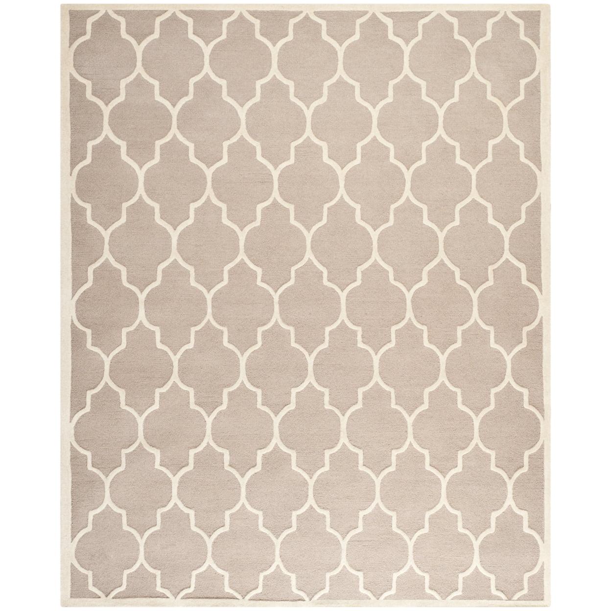 SAFAVIEH Cambridge Kevin Geometric Wool Area Rug, Beige/Ivory, 11' x 15'