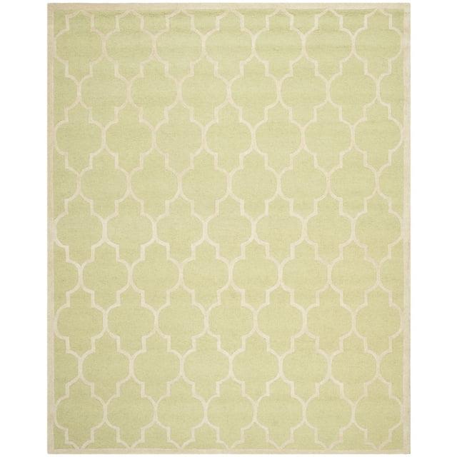 SAFAVIEH Cambridge Kevin Geometric Wool Area Rug, Light Green/Ivory, 2' x 3'