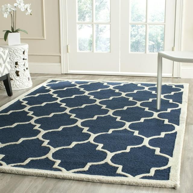 Cambridge CAM134 Tufted Indoor Area Rug - Navy/Ivory - 4'x6' - Safavieh
