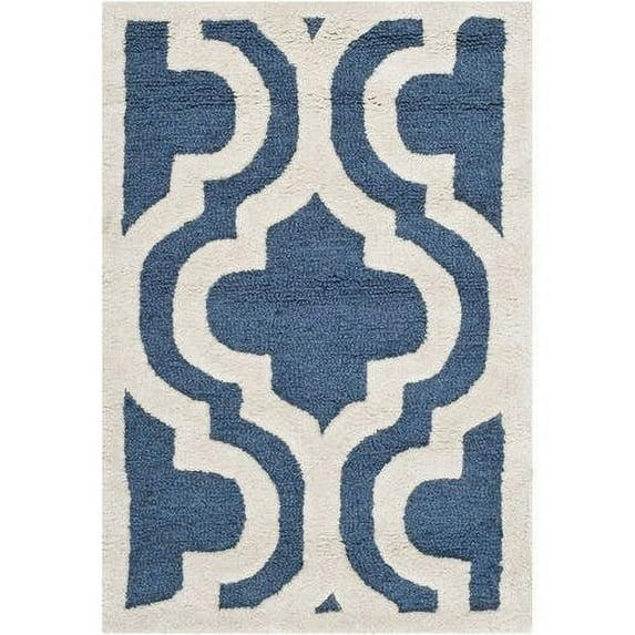 Cambridge CAM132 Tufted Indoor Accent Rug - Navy/Ivory - 3'x5' - Safavieh