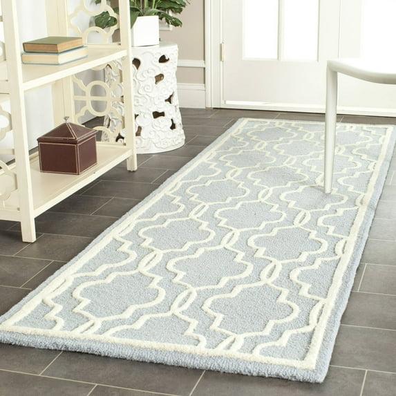 Cambridge CAM131 Tufted Indoor Runner Rug - Light Blue/Ivory - 2'6"x10' - Safavieh