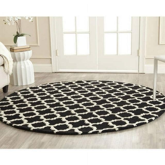 Cambridge CAM130 Hand Tufted Area Rug - Black/Ivory - 8'x10' - Safavieh.