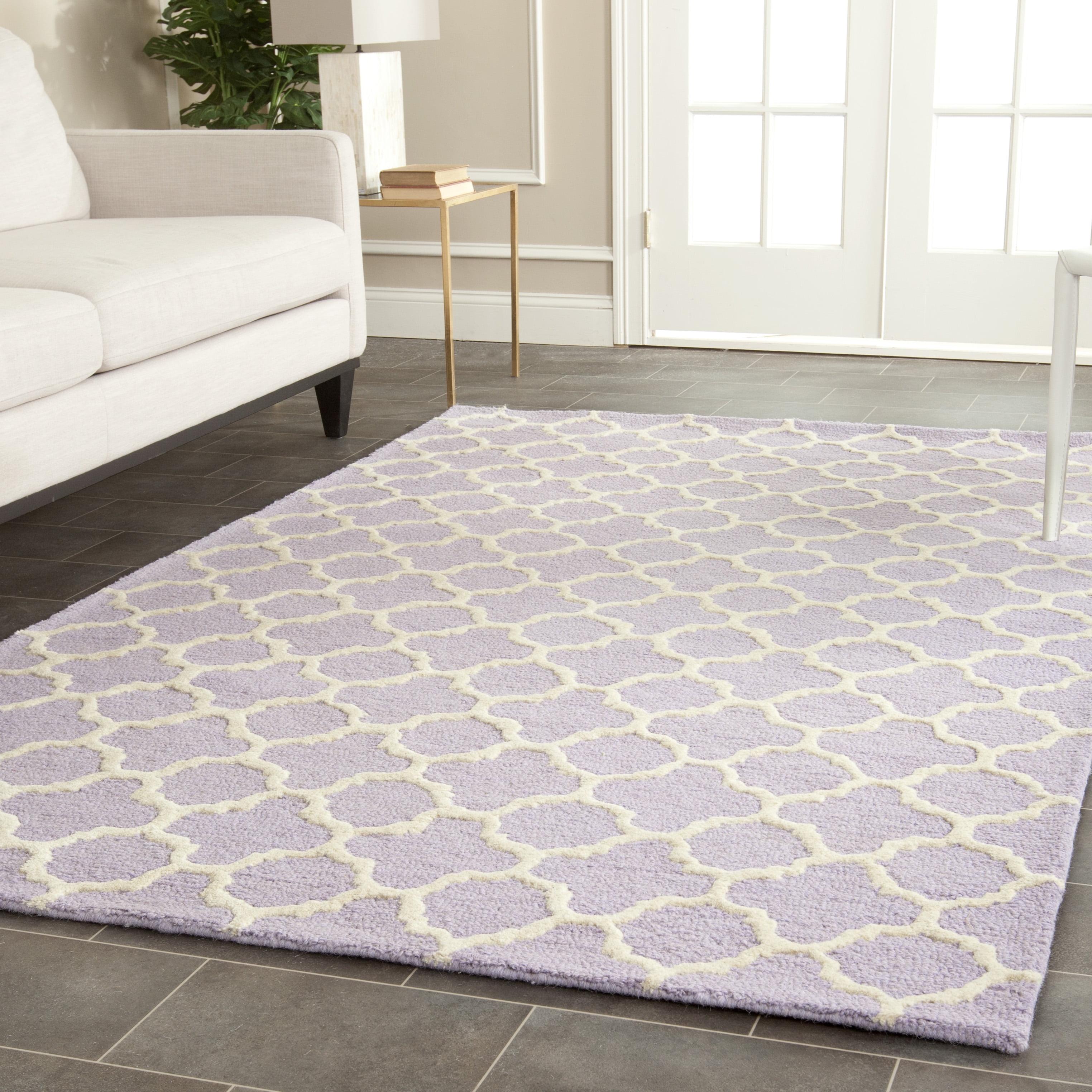 Lavender Bliss 9' x 12' Hand-Tufted Wool Rectangular Area Rug