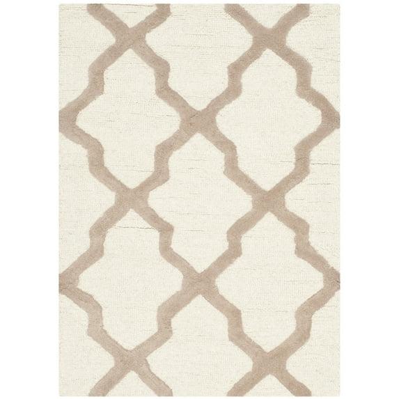 SAFAVIEH Cambridge Liam Geometric Wool Area Rug, Ivory/Beige, 2'6" x 4'