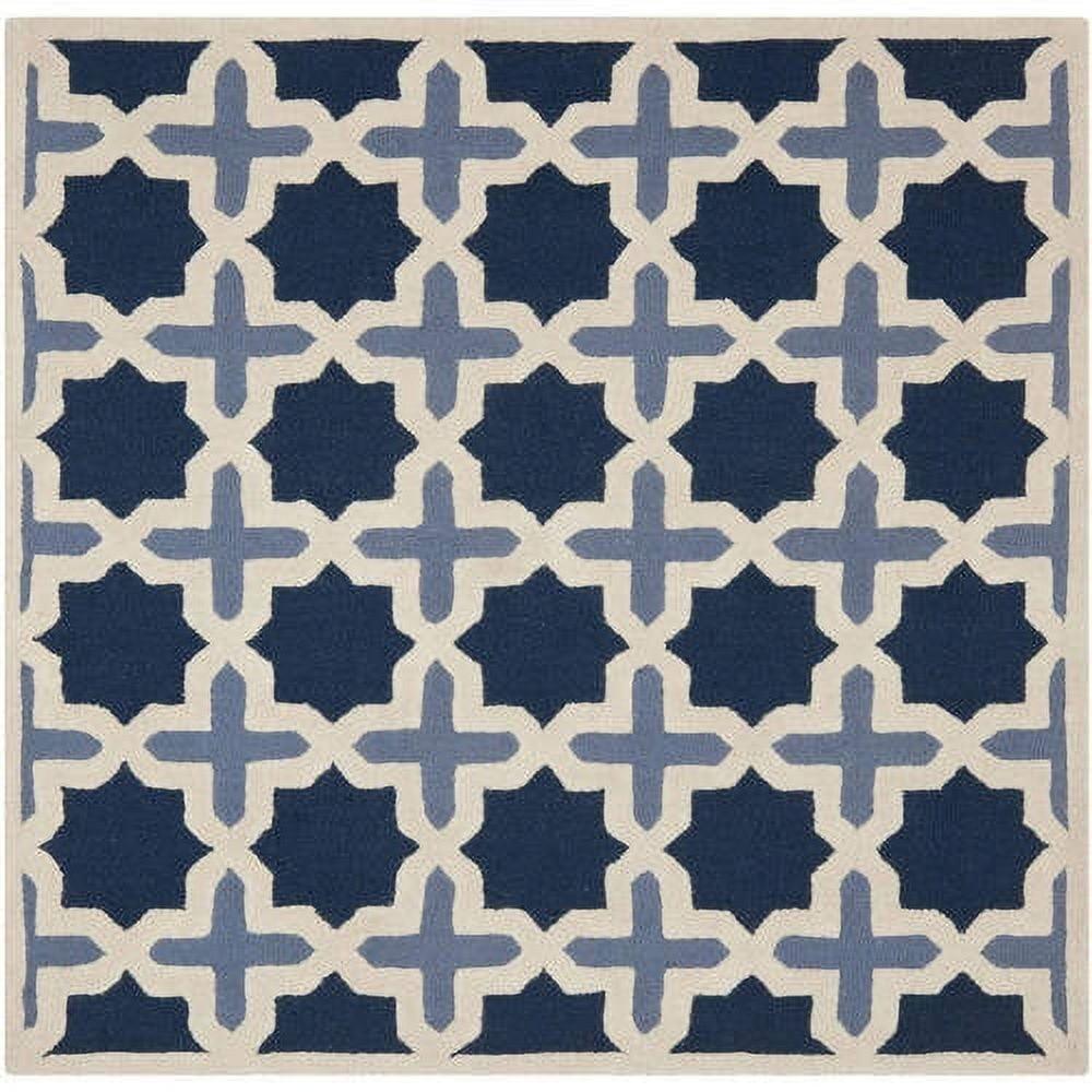 Ivory Elegance Hand-Tufted Wool 8'x8' Square Area Rug